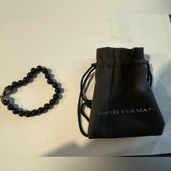 David Yurman Onyx Beaded Bracelet with Pouch